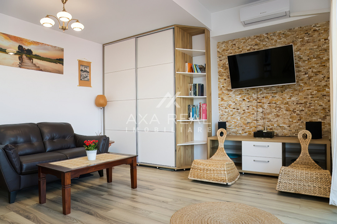 Studio Ultrafinisat| Terasă cu vedere Panoramică, Parcare și Boxă